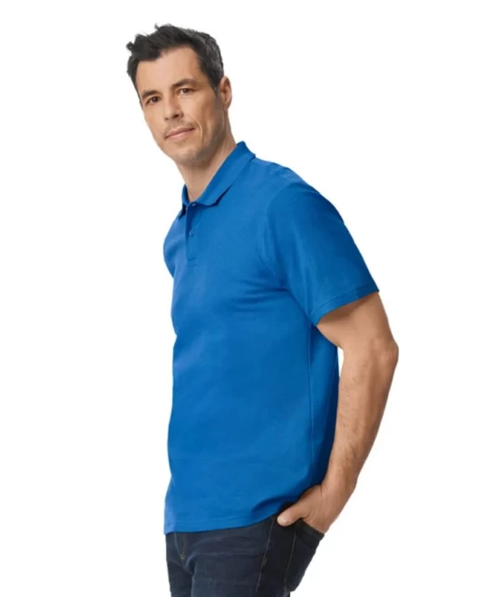 Tricou polo bumbac, Gildan 177g/m2, Albastru regal