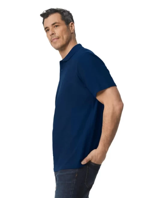 Tricou polo bumbac, Gildan 177g/m2, Bleumarin