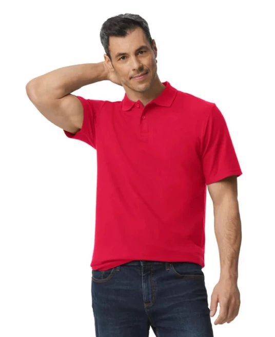 Tricou polo bumbac, Gildan 177g/m2, Rosu Tricou polo bumbac, Gildan 177g/m2, Rosu