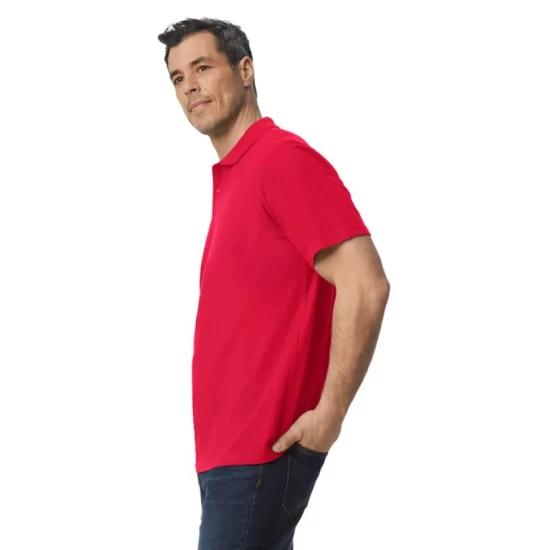 Tricou polo bumbac, Gildan 177g/m2, Rosu Tricou polo bumbac, Gildan 177g/m2, Rosu