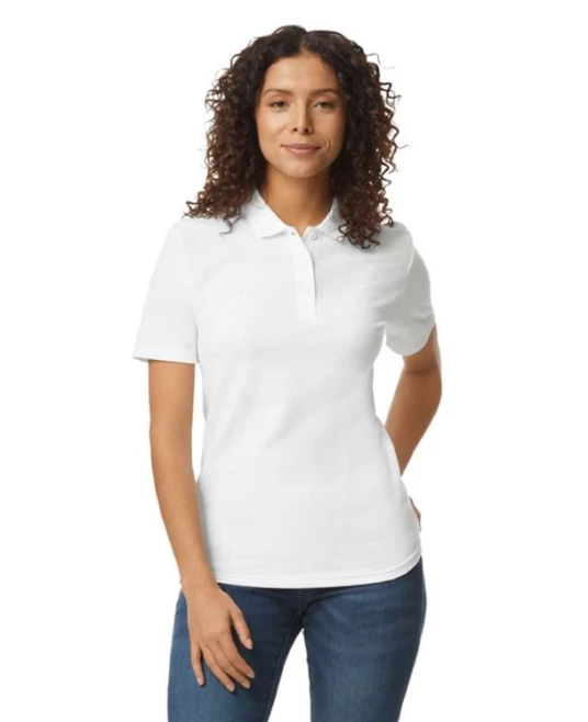 Tricou polo  femei,  Gildan 177g/mp, Alb Tricou polo  femei,  Gildan 177g/mp, Alb