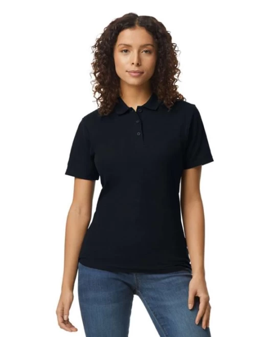 Tricou polo  femei,  Gildan 177g/mp, Negru Tricou polo  femei,  Gildan 177g/mp, Negru