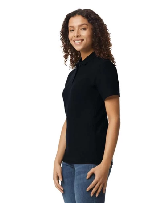 Tricou polo  femei,  Gildan 177g/mp, Negru