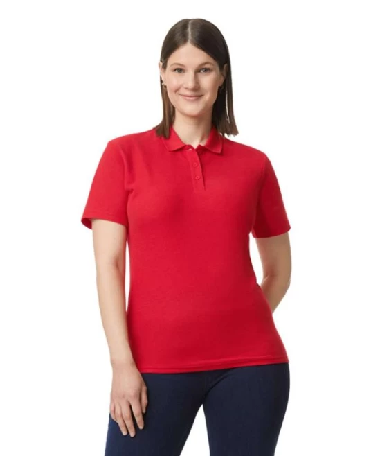 Tricou polo  femei,  Gildan 177g/mp, Rosu