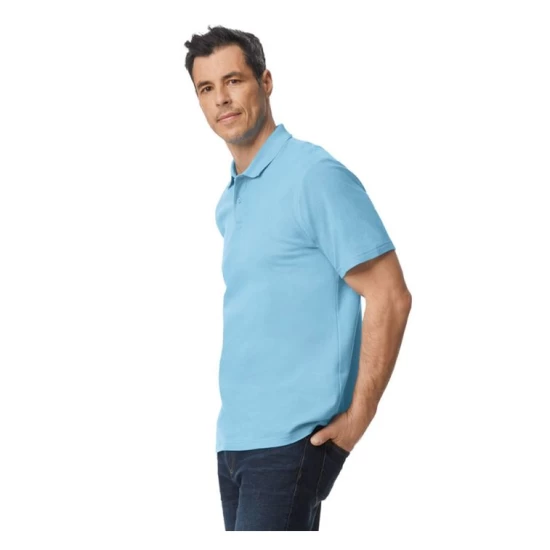 Tricou polo bumbac, Gildan 177g/m2, Albastru deschis Tricou polo bumbac, Gildan 177g/m2, Albastru deschis