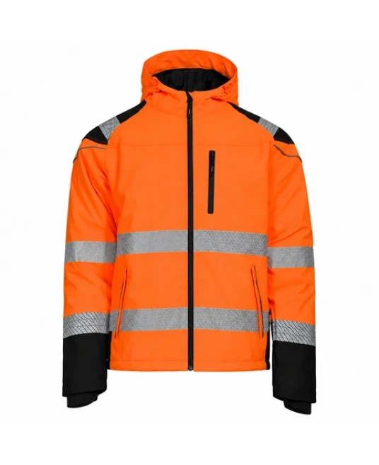 Jacheta softshell de iarna HiVis, portocaliu-negru