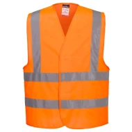Vesta HiVis cu 4 benzi reflectorizante, portocaliu