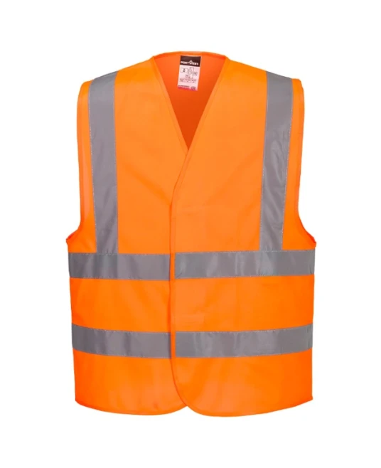 Vesta HiVis cu 4 benzi reflectorizante, portocaliu
