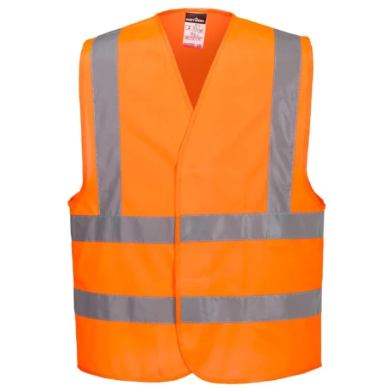 Vesta HiVis cu 4 benzi reflectorizante, portocaliu