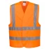 Vesta HiVis cu 4 benzi reflectorizante, portocaliu