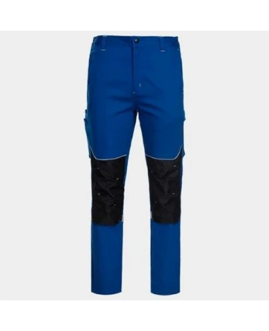 Pantaloni de lucru bumbac si elastan, 270g/m2, albastru-negru