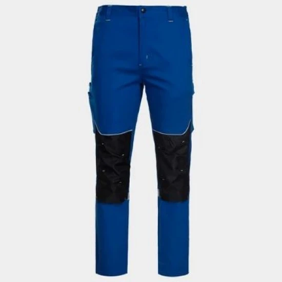 Pantaloni de lucru bumbac si elastan, 270g/m2, albastru-negru
