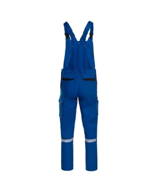 Salopeta cu pieptar bumbac si elastan, 270g/m2, albastru-negru