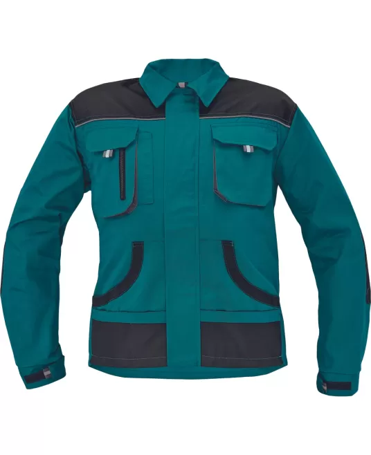 Jacheta de lucru Carl, tercot 235g/mp, verde / negru Jacheta de lucru Carl, tercot 235g/mp, verde / negru