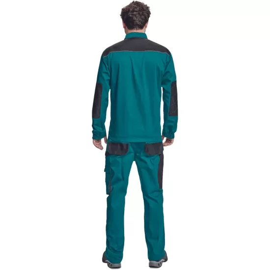 Jacheta de lucru Carl, tercot 235g/mp, verde / negru Jacheta de lucru Carl, tercot 235g/mp, verde / negru
