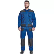 Jacheta de lucru Carl, tercot 235g/mp, albastru royal / negru