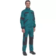 Jacheta de lucru vara Max, bumbac 200g/mp, verde / negru