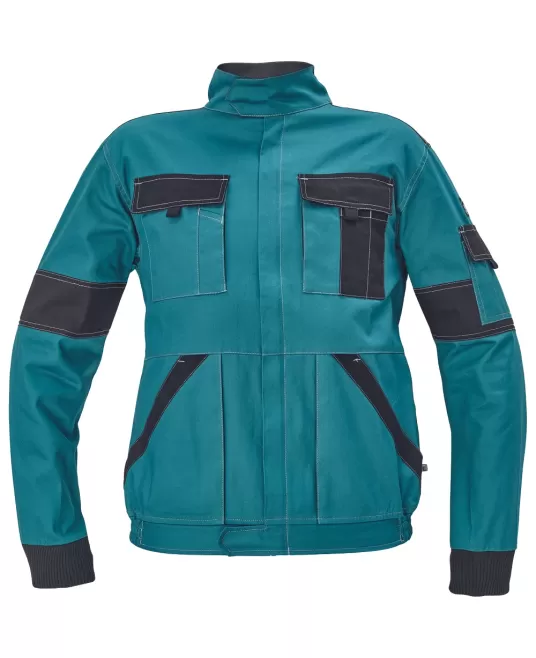 Jacheta de lucru vara Max, bumbac 200g/mp, verde / negru Jacheta de lucru vara Max, bumbac 200g/mp, verde / negru