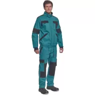 Jacheta de lucru vara Max, bumbac 200g/mp, albastru petrol  negru