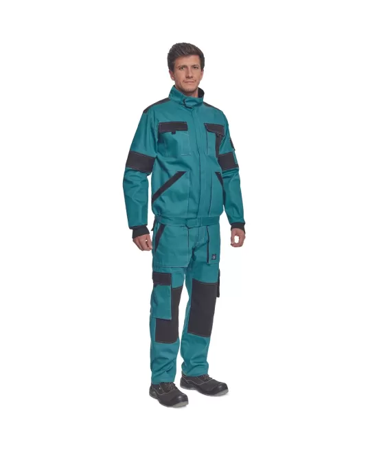 Jacheta de lucru vara Max, bumbac 200g/mp, albastru petrol  negru Jacheta de lucru vara Max, bumbac 200g/mp, albastru petrol  negru