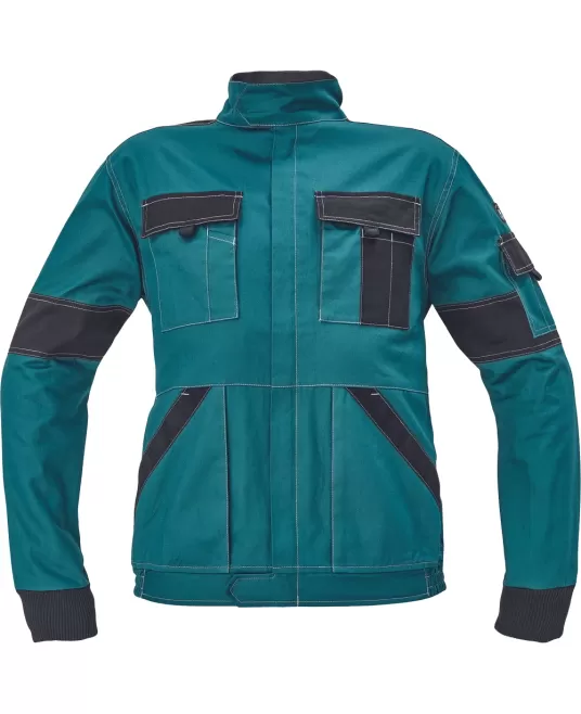 Jacheta de lucru vara Max, bumbac 200g/mp, albastru petrol  negru Jacheta de lucru vara Max, bumbac 200g/mp, albastru petrol  negru