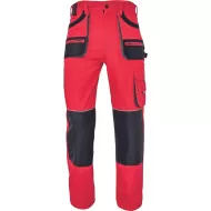 Pantaloni de lucru Carl, tercot 235g/mp, rosu / negru Pantaloni de lucru Carl, tercot 235g/mp, rosu / negru