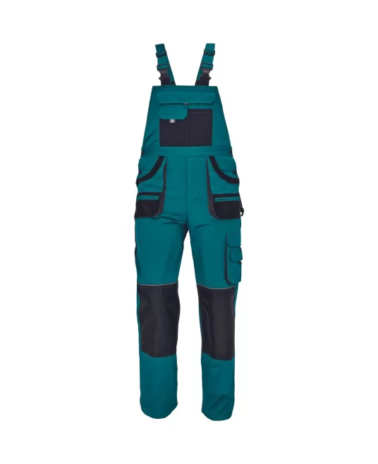 Salopeta cu pieptar Carl, tercot 235g/mp, verde / negru Salopeta cu pieptar Carl, tercot 235g/mp, verde / negru