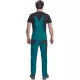 Salopeta cu pieptar Carl, tercot 235g/mp, verde / negru