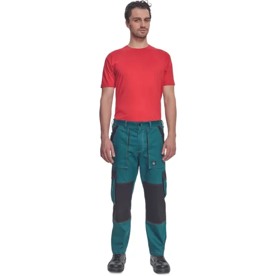 Pantaloni de lucru vara Max , bumbac 200g/mp, verde / negru Pantaloni de lucru vara Max , bumbac 200g/mp, verde / negru