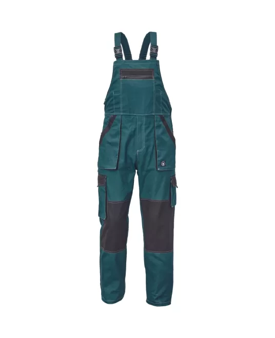 Salopeta de lucru vara Max, bumbac 200g/mp, verde negru Salopeta de lucru vara Max, bumbac 200g/mp, verde negru