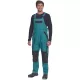 Salopeta de lucru vara Max, bumbac 200g/mp, albastru petrol / negru Salopeta de lucru vara Max, bumbac 200g/mp, albastru petrol / negru