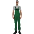 Salopeta cu pieptar Ares bumbac, 240g/m2, verde cu negru