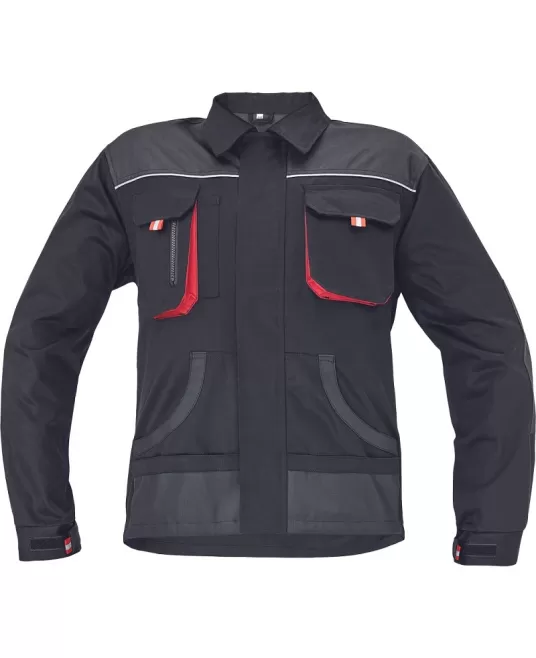 Jacheta de lucru din bumbac, Hans, 235g/mp, negru / gri antracit Jacheta de lucru din bumbac, Hans, 235g/mp, negru / gri antracit