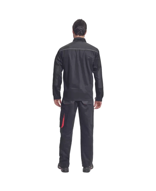 Pantaloni de lucru  bumbac, Hans, 235g/mp, negru / gri antracit Pantaloni de lucru  bumbac, Hans, 235g/mp, negru / gri antracit