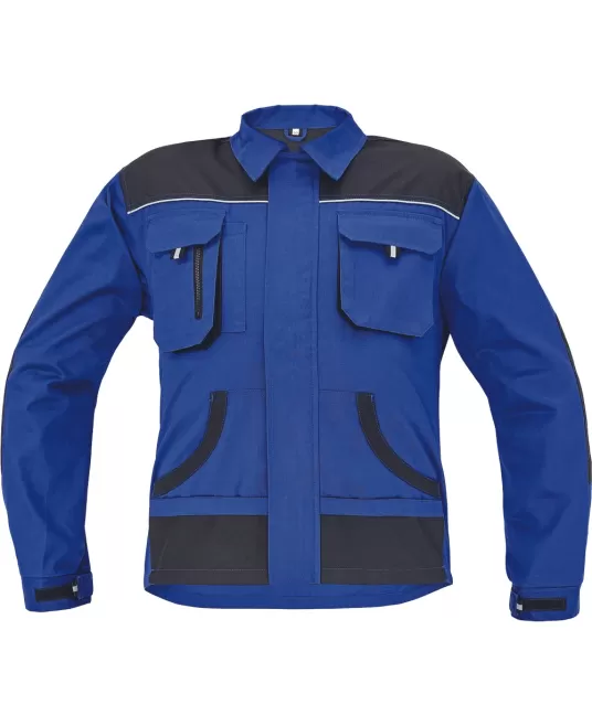 Jacheta de lucru din bumbac, Hans, 235g/mp, albastru / gri antracit Jacheta de lucru din bumbac, Hans, 235g/mp, albastru / gri antracit