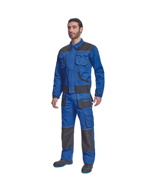 Jacheta de lucru din bumbac, Hans, 235g/mp, albastru / gri antracit Jacheta de lucru din bumbac, Hans, 235g/mp, albastru / gri antracit