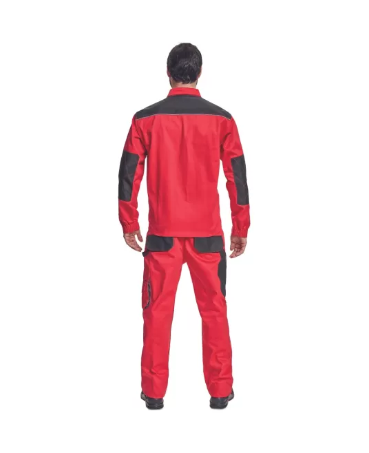 Jacheta de lucru din bumbac, Hans, 235g/mp, rosu / gri antracit Jacheta de lucru din bumbac, Hans, 235g/mp, rosu / gri antracit