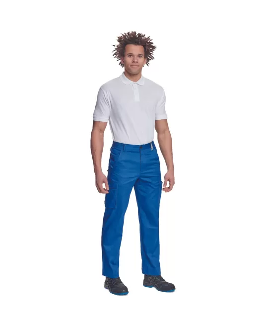 Pantaloni de lucru subtiri  Alzira, tercot 195/m2, albastru