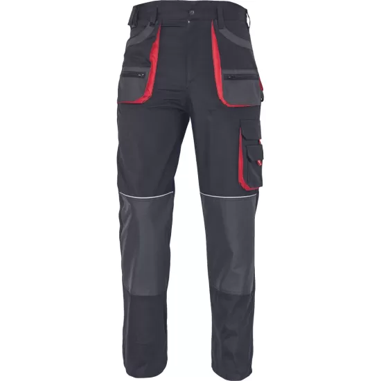 Pantaloni de lucru bumbac, Hans, 235g/mp, negru / gri antracit Pantaloni de lucru bumbac, Hans, 235g/mp, negru / gri antracit