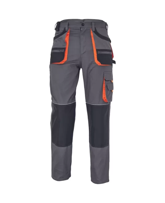 Pantaloni de lucru  bumbac, Hans, 235g/mp, gri / gri antracit