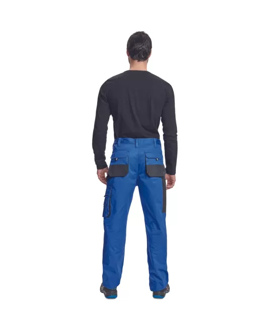 Pantaloni de lucru Carl, tercot 235g/mp, albastru royal / negru Pantaloni de lucru Carl, tercot 235g/mp, albastru royal / negru