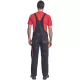 Salopeta cu pieptar din bumbac, Hans, 235g/mp, negru / gri antracit Salopeta cu pieptar din bumbac, Hans, 235g/mp, negru / gri antracit
