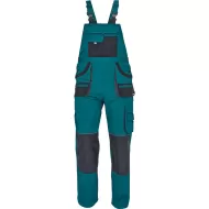 Salopeta cu pieptar din bumbac, Hans, 235g/mp, verde / gri antracit Salopeta cu pieptar din bumbac, Hans, 235g/mp, verde / gri antracit