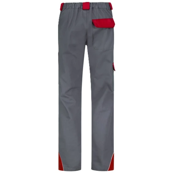 Pantaloni de lucru Ares bumbac, gri cu rosu
