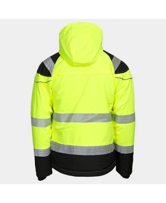 Jacheta softshell de iarna HiVis, galben-negru