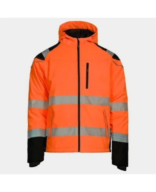 Jacheta softshell de iarna HiVis, portocaliu-negru