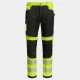 Pantaloni softshell HiVis hidrofug, galben-negru