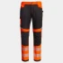 Pantaloni softshell HiVis hidrofug, portocaliu-negru