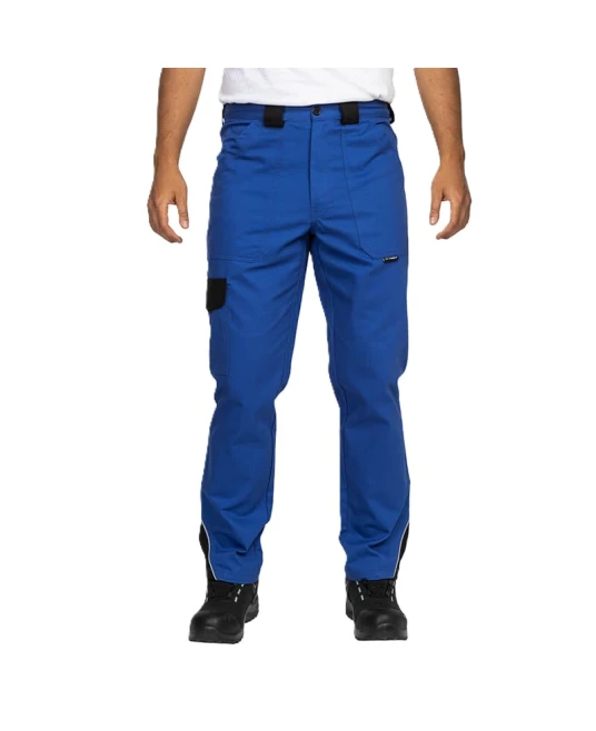 Pantaloni Ares bumbac, 240g/m2, albastru cu negru