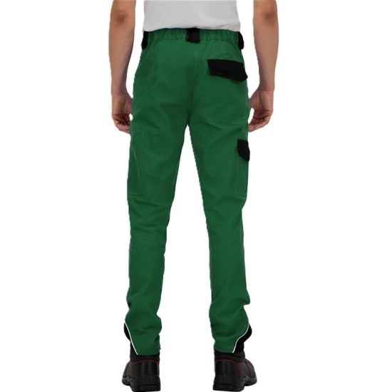Pantaloni Ares bumbac, 240g/m2, verde cu negru